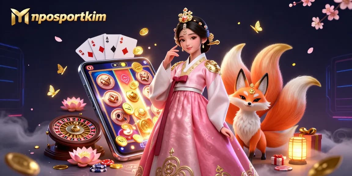 Experience thrilling gameplay with mposportkim as vibrant elements enhance this casino illustration.