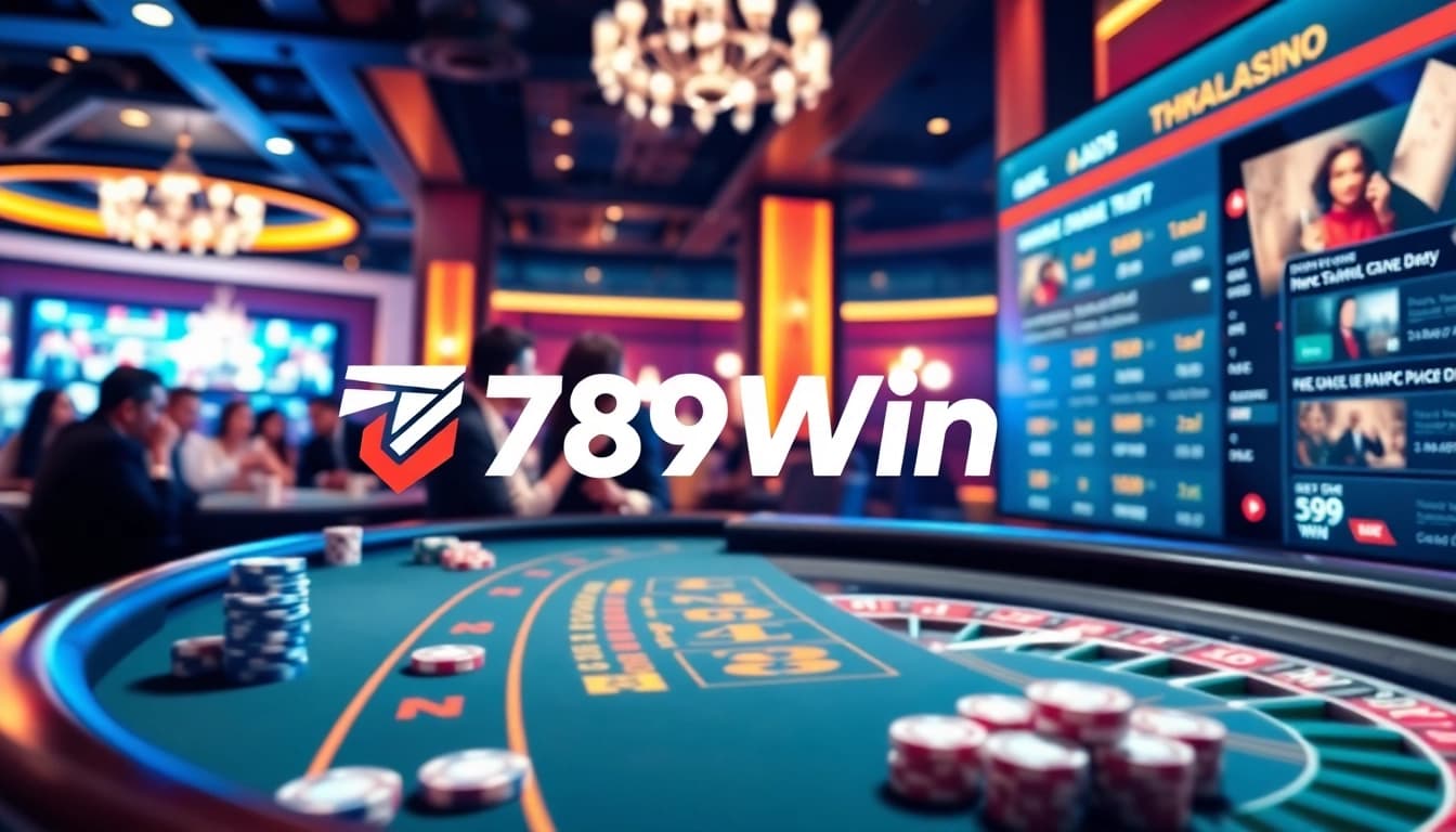 Experienced gamblers enjoy poker games at 789Win with vibrant chips and digital betting options.
