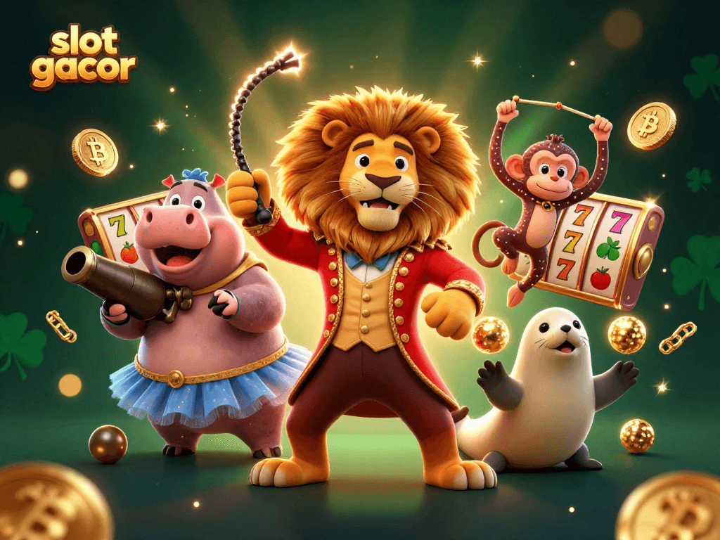 Experience the thrill of slot gacor with vibrant characters and exciting game elements in a lively 3D scene.