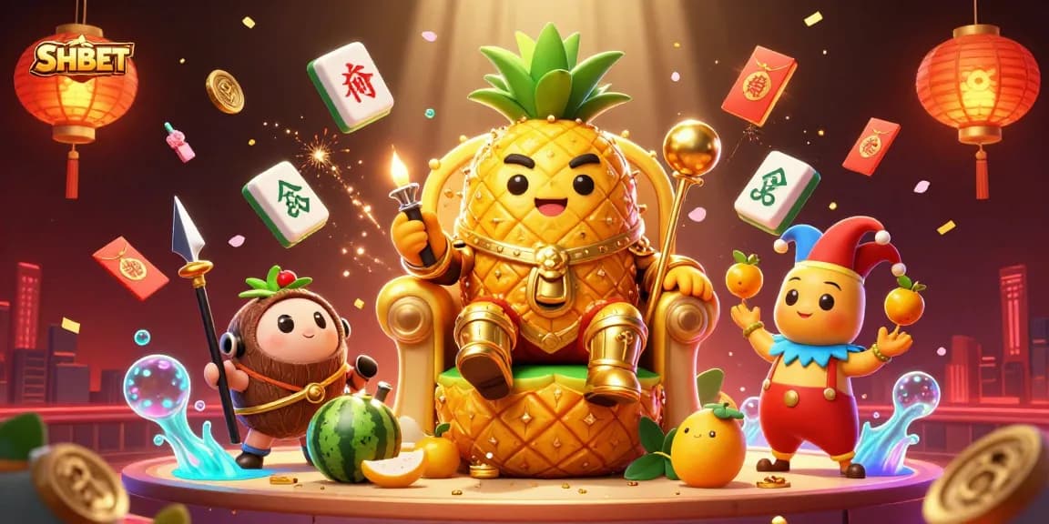 Experience SHBET's vibrant gaming scene with dynamic characters and casino elements.