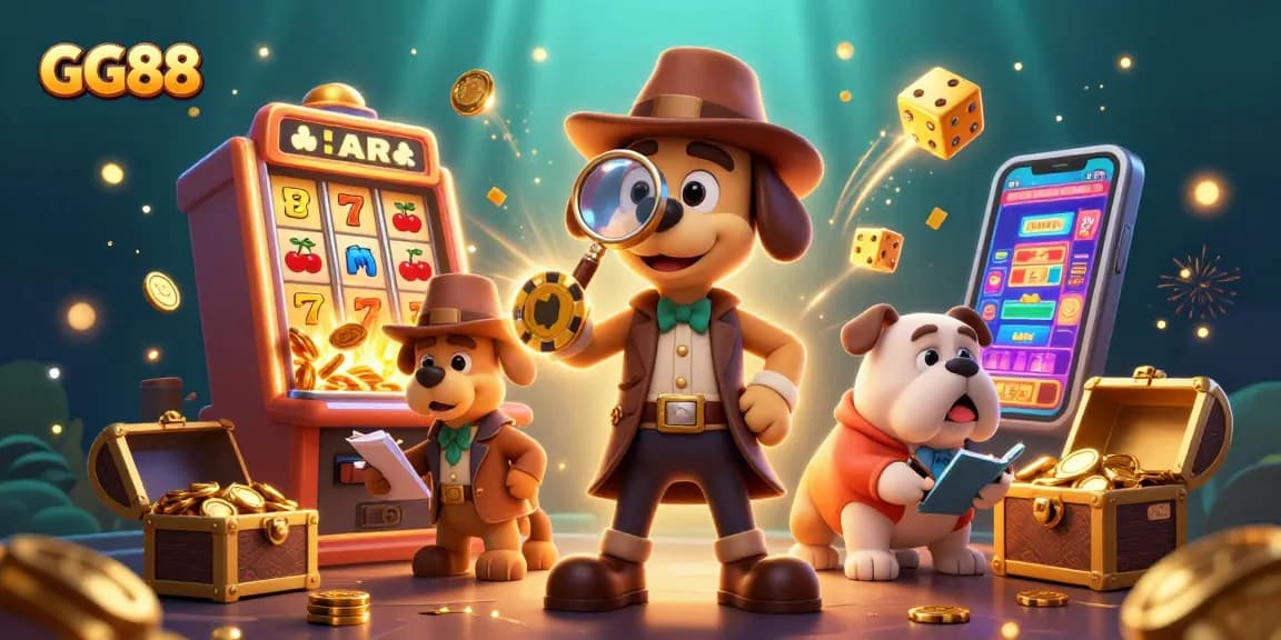 Spin and win at GG88 with stunning 3D casino digital artwork showcasing slots, chips, and excitement.