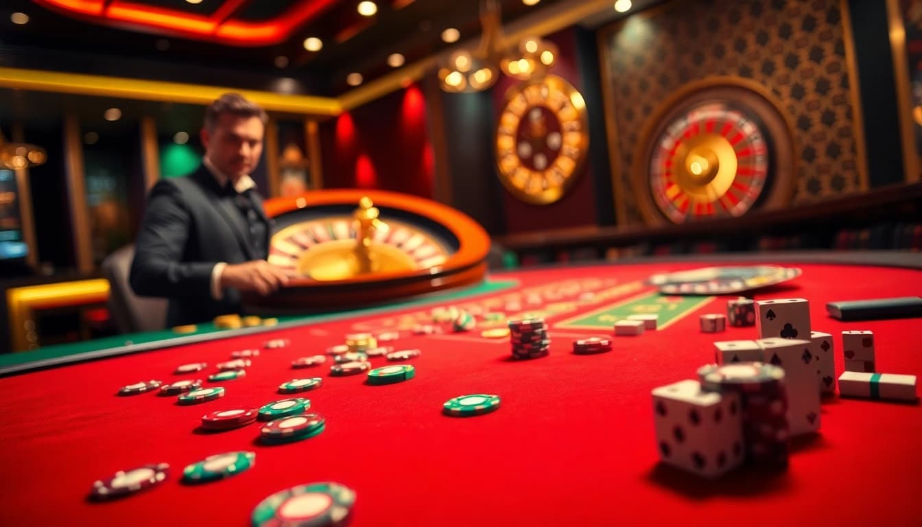 Experience the thrill of winning at the roulette table in this vibrant SUT88 casino scene featuring tabet.