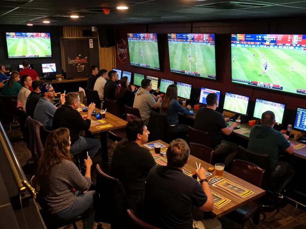 Engage in tin soi kèo with an exhilarating sports betting experience in a lively sports bar.