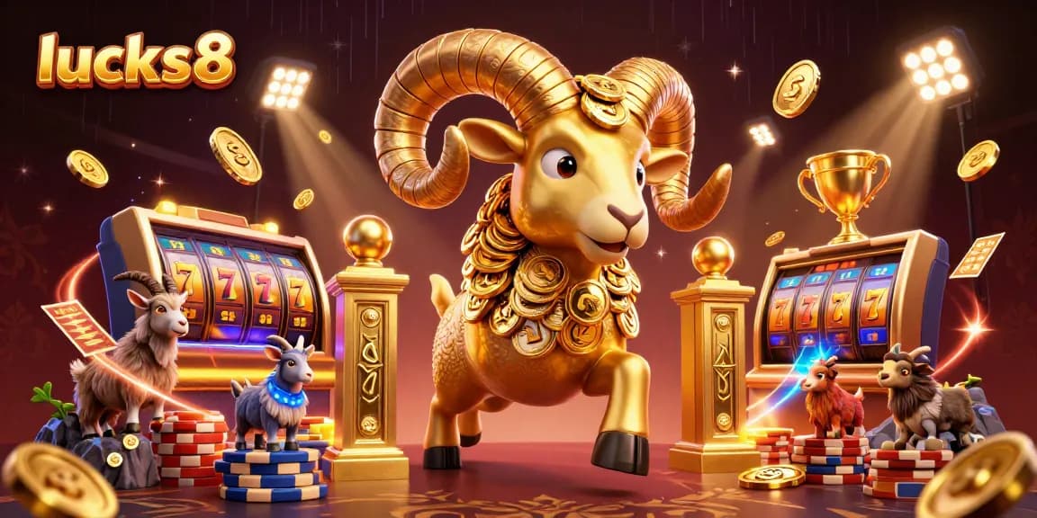 Spin the lucks8 slots with vibrant energy and golden rewards in a dynamic casino scene.