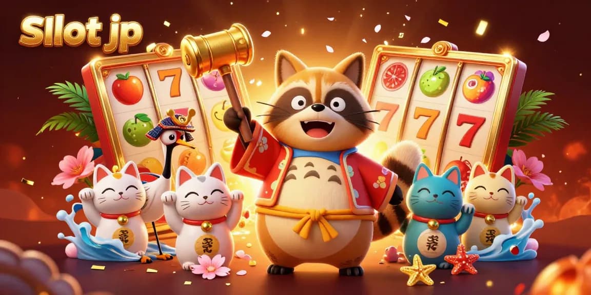 Experience exciting wins with slot jp featuring Tanuki and fortune cats in dynamic 3D style.