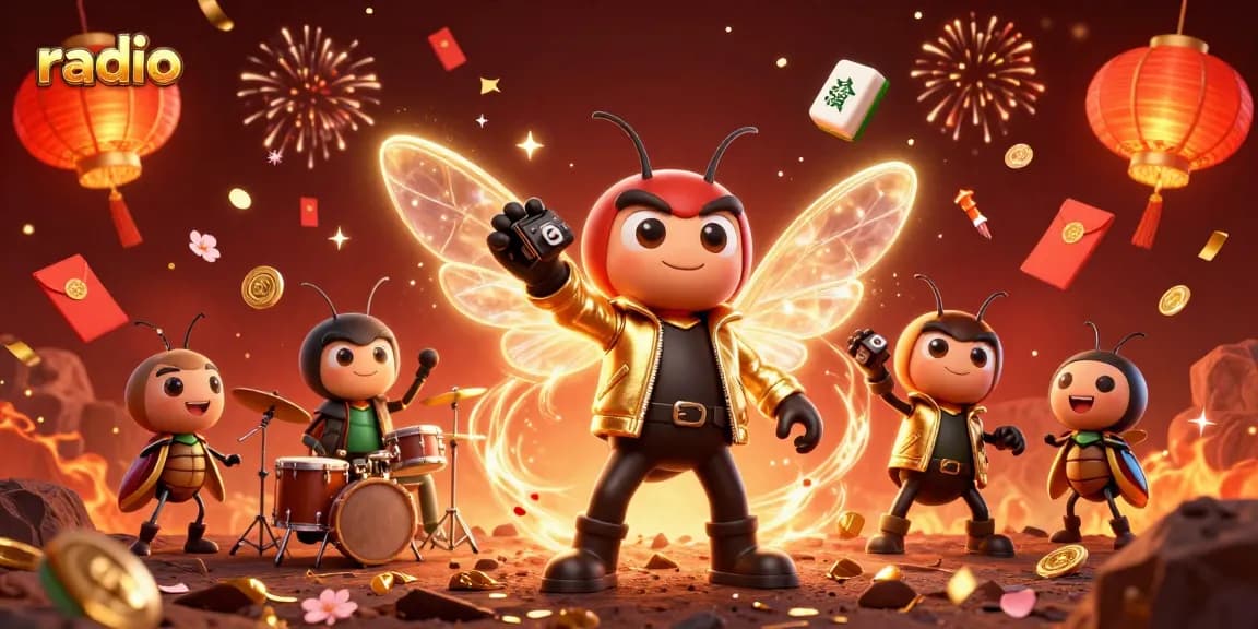 Engage with the thrilling casino experience at U888 Radio, featuring dynamic 3D characters and vibrant gambling elements.