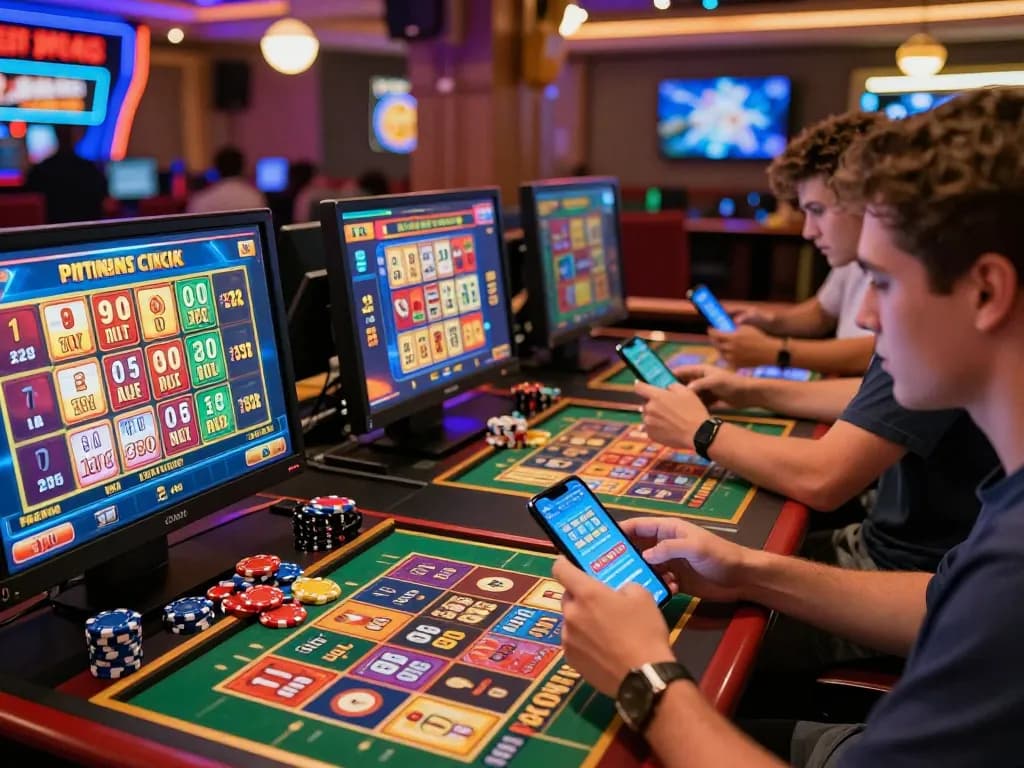 Engaging scene showcasing players immersed in the tot88 online lottery experience with exciting graphics and interactive elements.