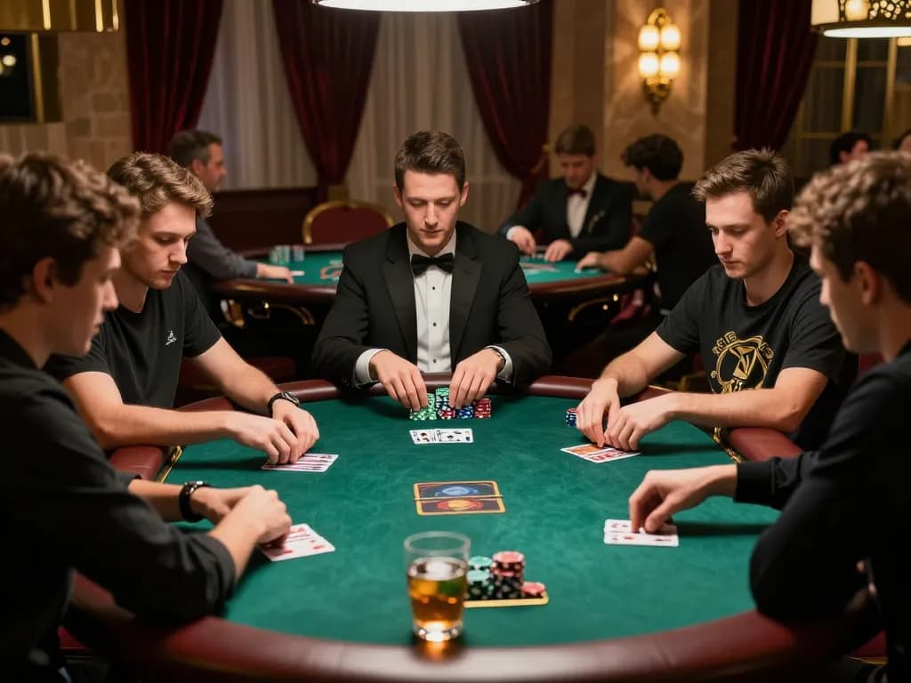 Players engaged in an exciting poker game at RR88 casino, showcasing strategy and skill.