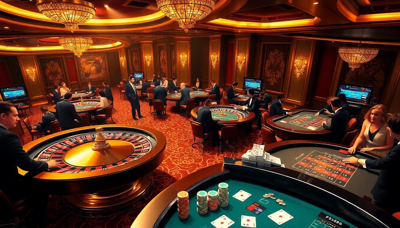 Experience luxury gaming at sv388.financial with vibrant casino action featuring roulette and poker.