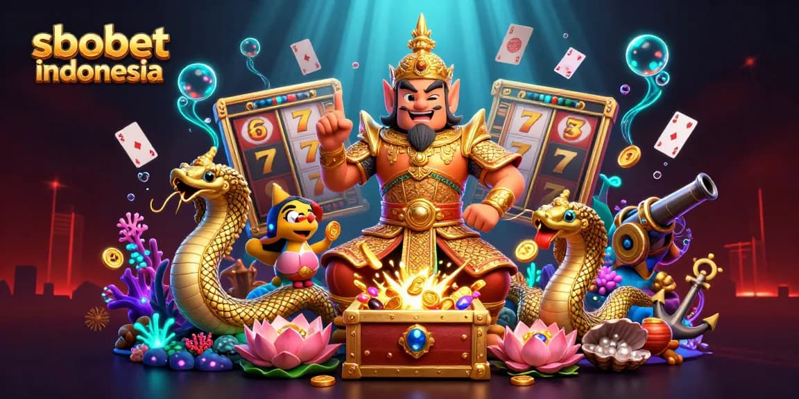 Sparkling jackpot games come alive with sbobet indonesia in this vibrant underwater scene.