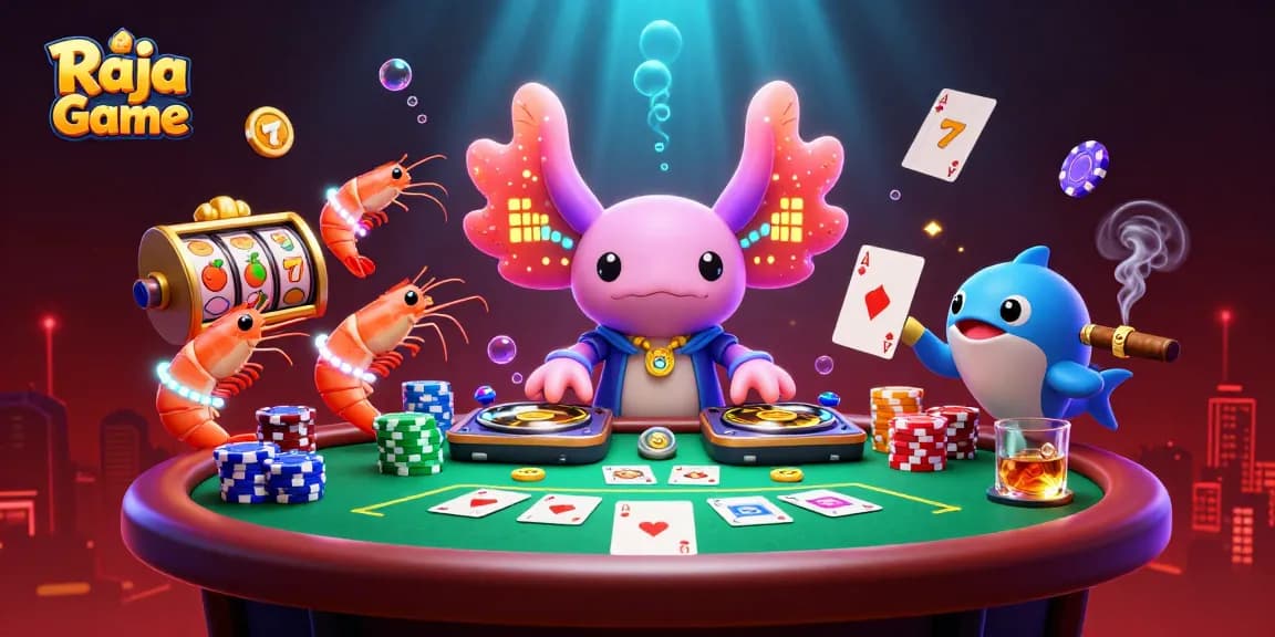 Experience winning thrills with Raja Game in a vibrant underwater casino scene.