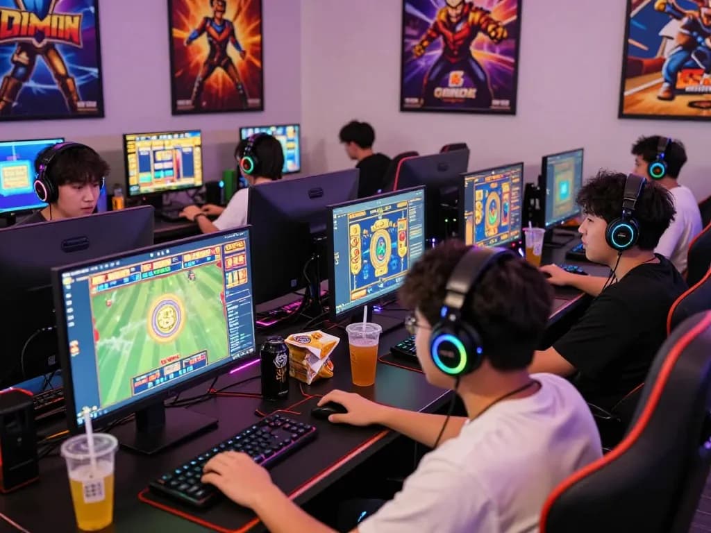 Pemain menikmati sesi slot gacor hari ini yang mendebarkan di ruang permainan yang electrifying.