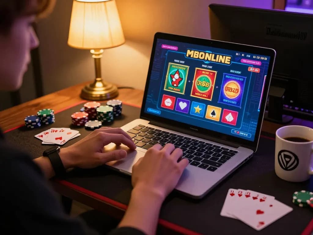 Player strategizing on tr88 online casino interface with engaging gaming elements.
