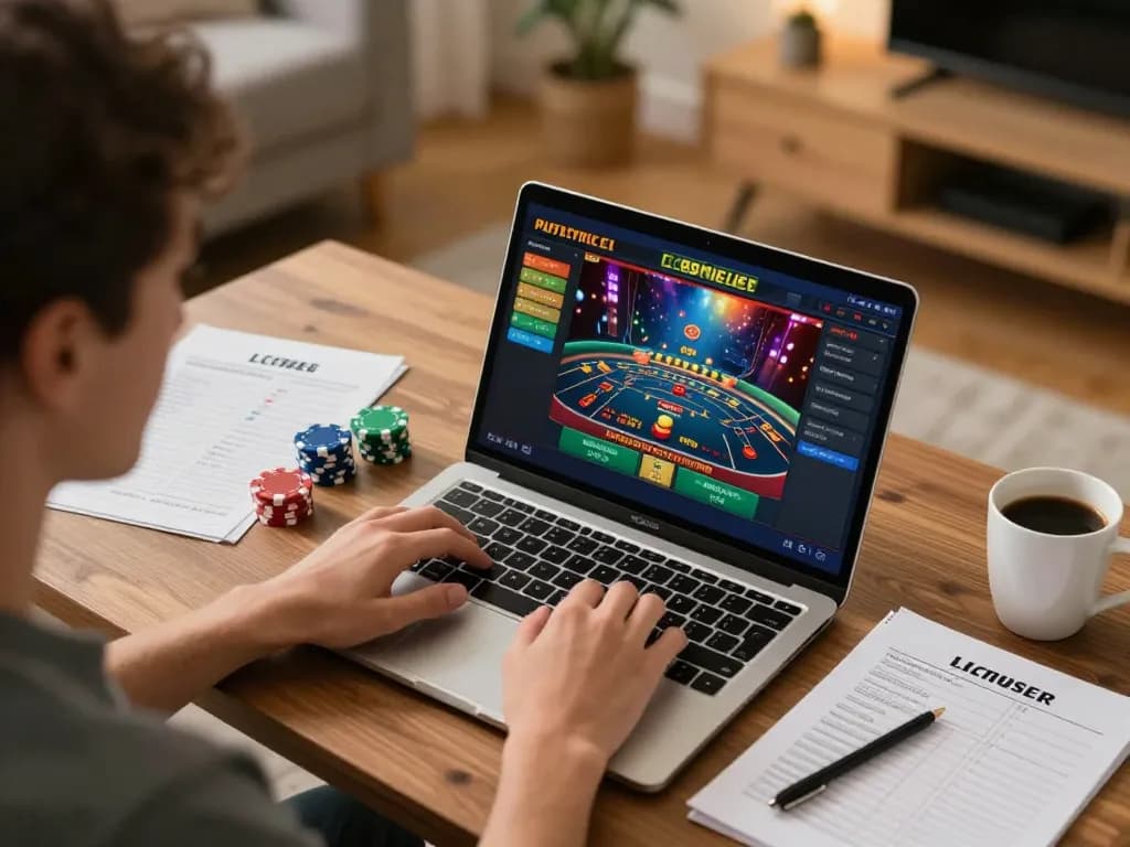 Engaging online gaming experience at LC88 with vibrant live dealer interface and strategy notes.