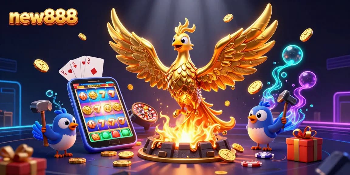 new888 golden phoenix and sparrow assistants generating coins and excitement from slot games