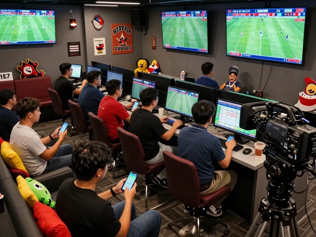 Exciting kèo bóng đá hôm nay betting scene with enthusiastic gamblers engaging with live sports.