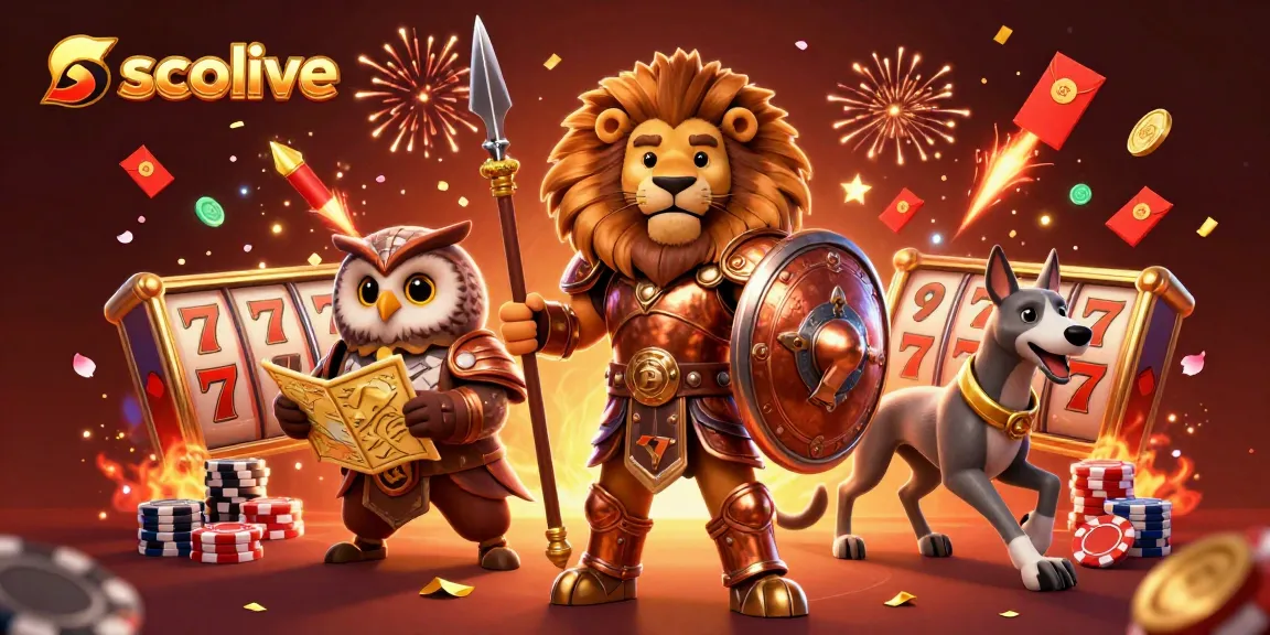Socolive transforms gameplay with a 3D scene featuring an armored lion, owl strategist, and greyhound amidst gambling elements.