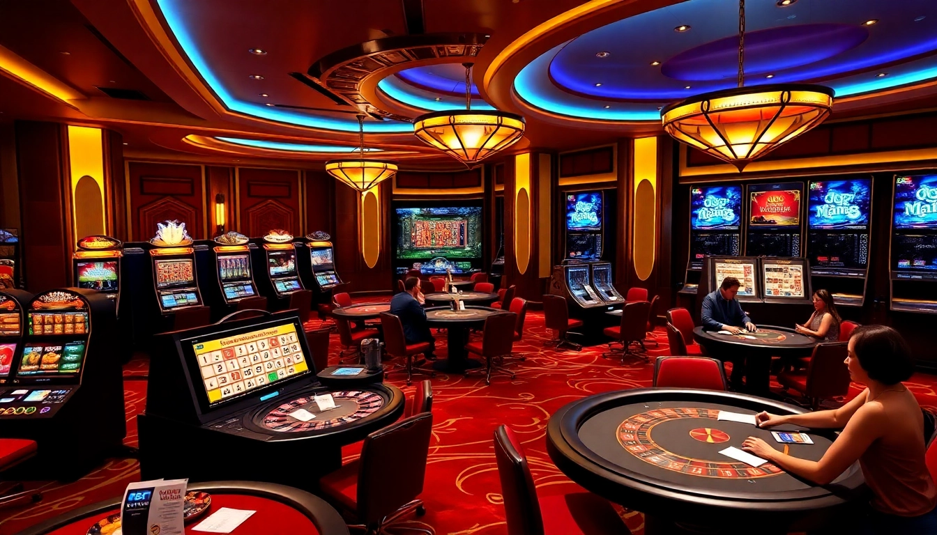 Experience the thrill of gambling at QQMacan with vibrant casino visuals and sleek gaming interfaces.