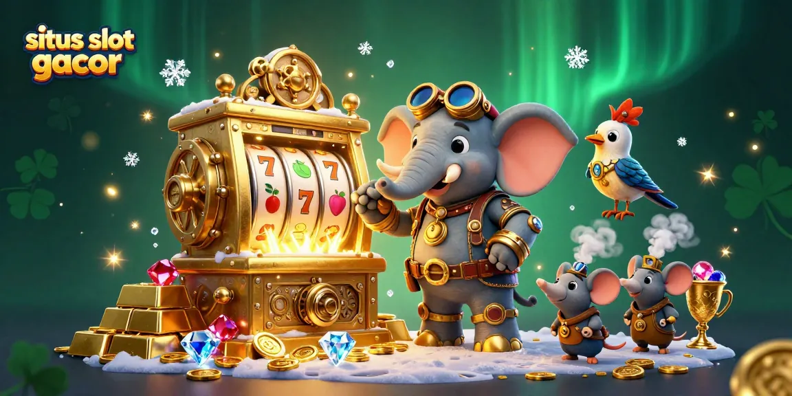 Menangkan jackpot di situs slot gacor dengan mesin slot emas dan karakter steampunk yang unik.