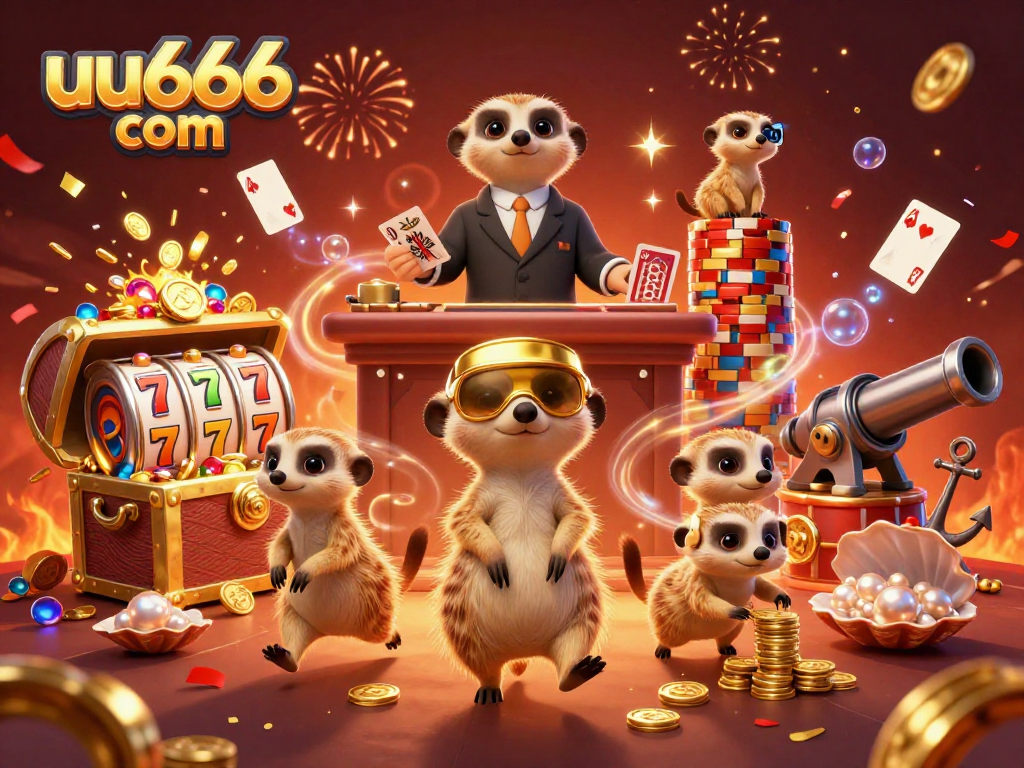 Join the fun at uu666 com with animated meerkats in an extravagant casino adventure, creating winning moments.