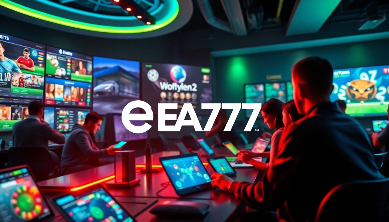 Experience EA77's thrilling online gaming platform with a modern interface and diverse gaming options.