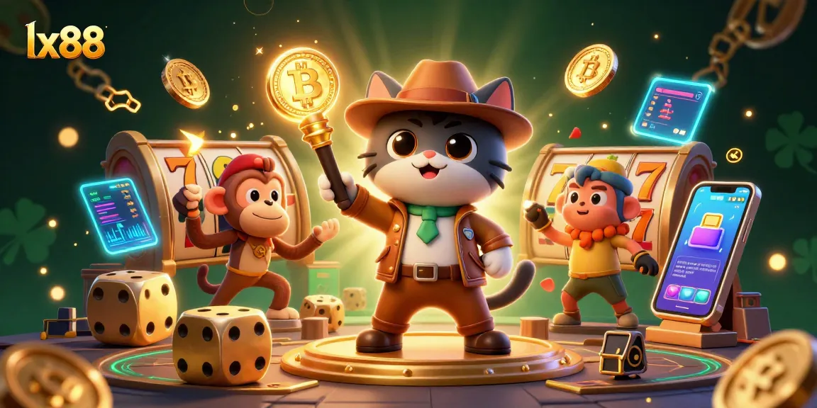 Engage in thrilling gameplay at lx88 with a charming archaeologist cat and a treasure-seeking monkey.