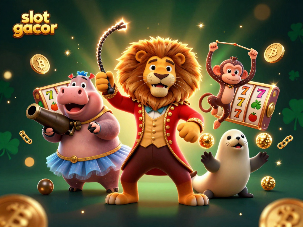 Experience the thrill of slot gacor with vibrant characters and exciting game elements in a lively 3D scene.