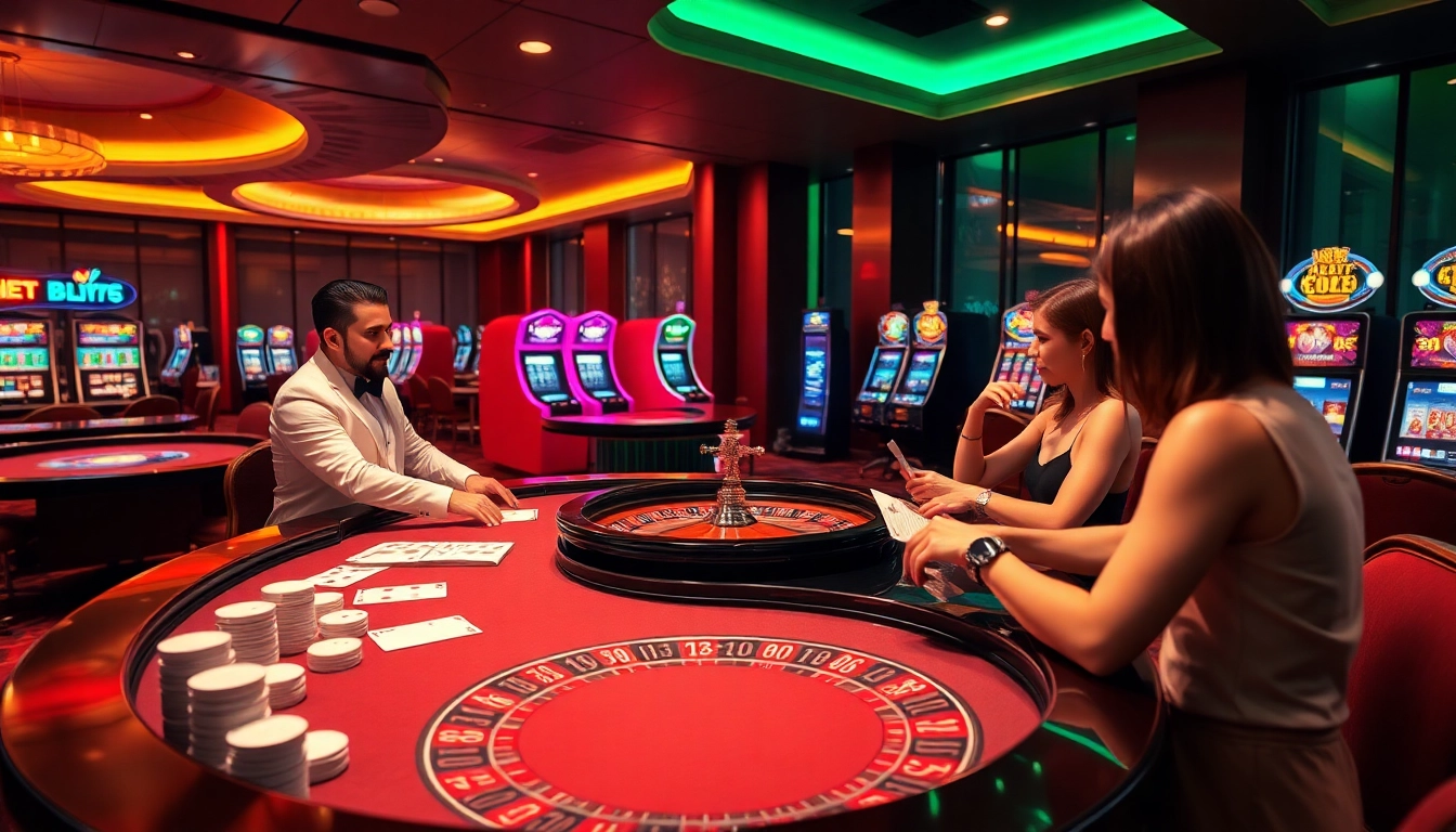 Experience the excitement of live dealer games on rr88.com with vibrant casino visuals and professional setups.