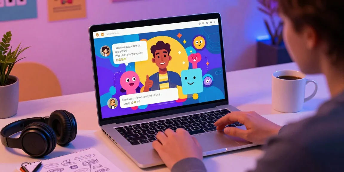 Engaging character AI NSFW chat interaction on a sleek laptop with dynamic visuals.