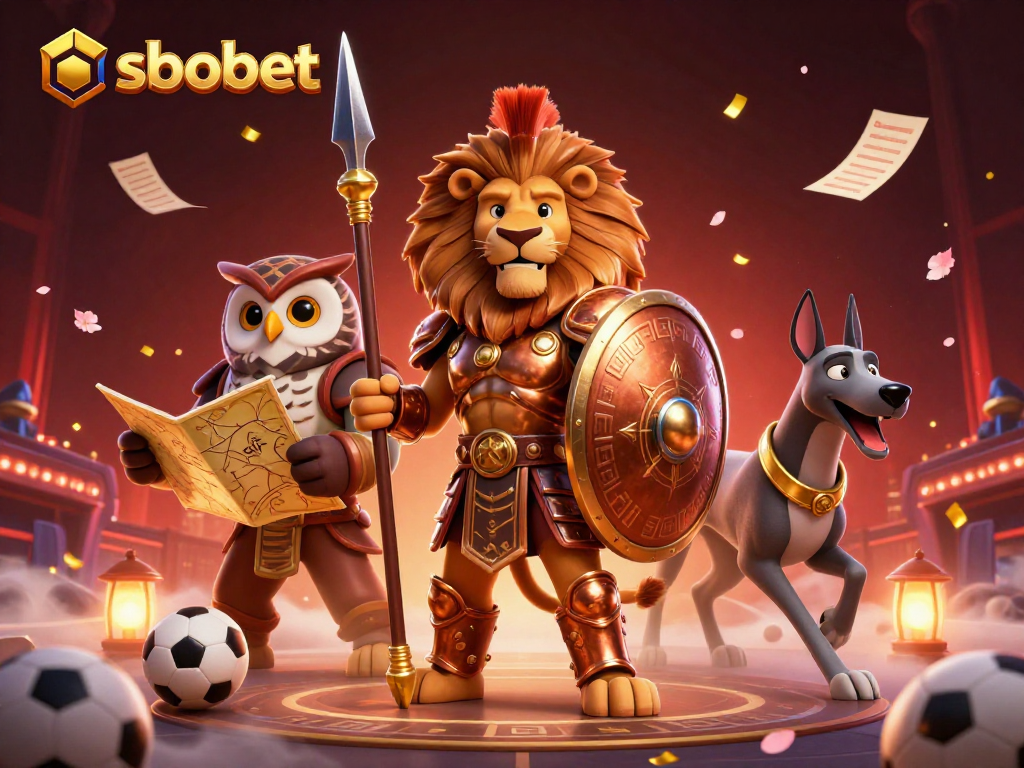 Engage with sbobet sports betting strategies through an action-packed illustration.