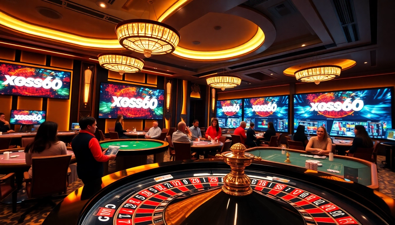 xoso66 players enjoy online casino games at a vibrant gaming table
