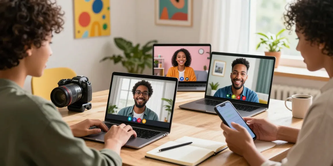 Engaging online chat scene with diverse participants showcasing شات فله communication
