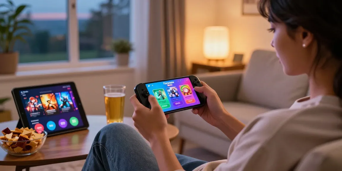 Tiranga Games user enjoying mobile gaming in a cozy living room.