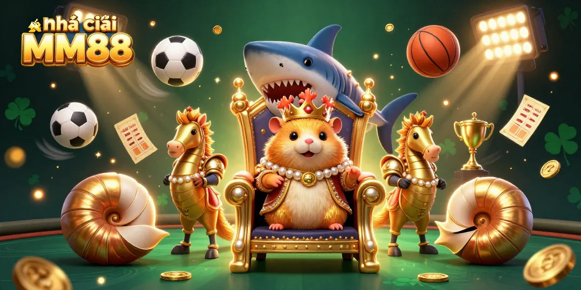 Experience the exciting world of Nhà cái MM88 with vibrant 3D gaming art showcasing thrilling casino elements and rich visuals.