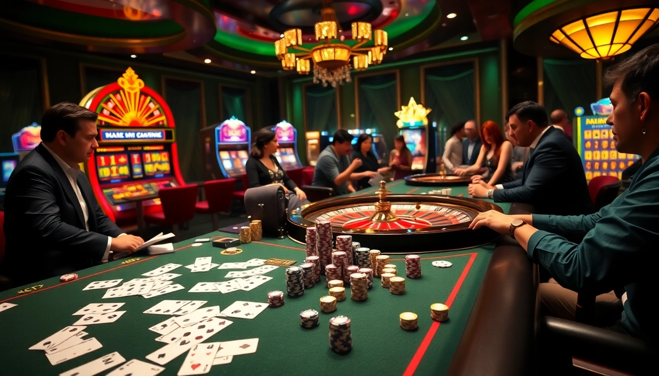 Experience the thrill of New88 with exciting casino gameplay featuring vibrant tables and dealers.