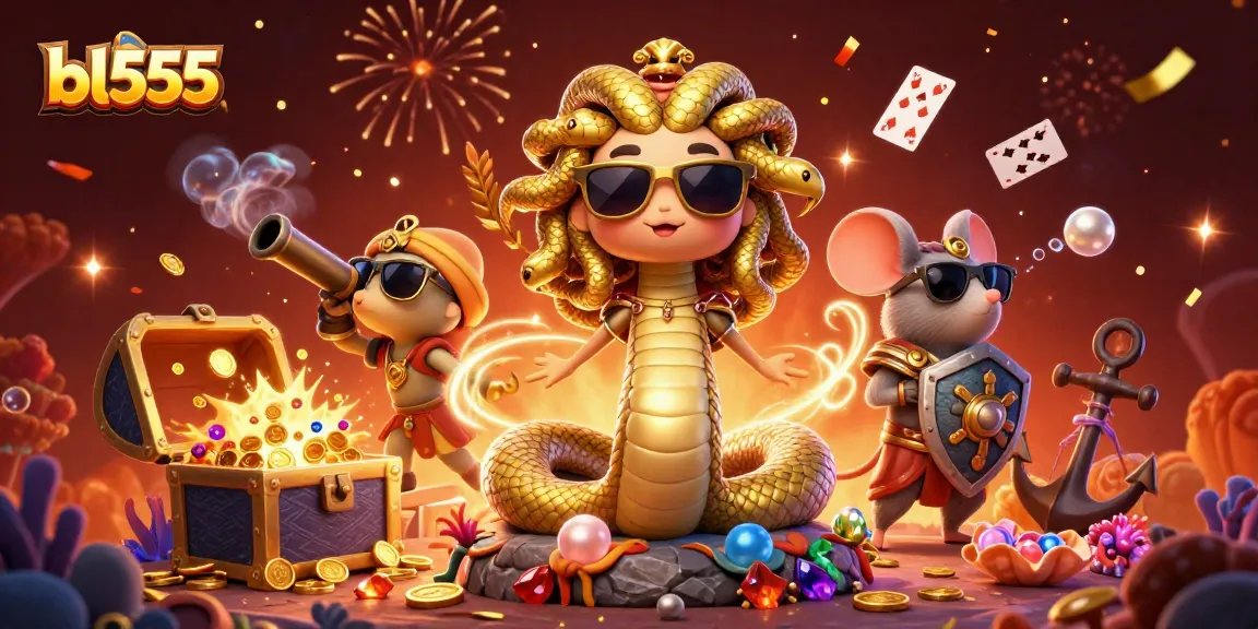 Experience the excitement at bl555 with vibrant casino game elements and engaging characters.