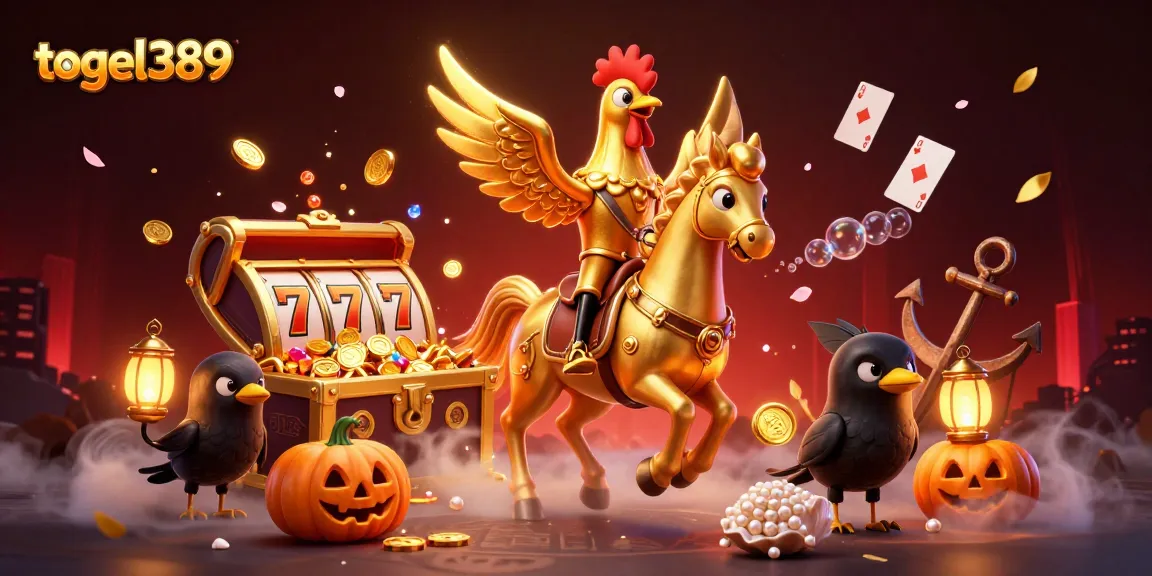 Experience the thrill of togel389 in a vibrant casino scene filled with lucky symbols.