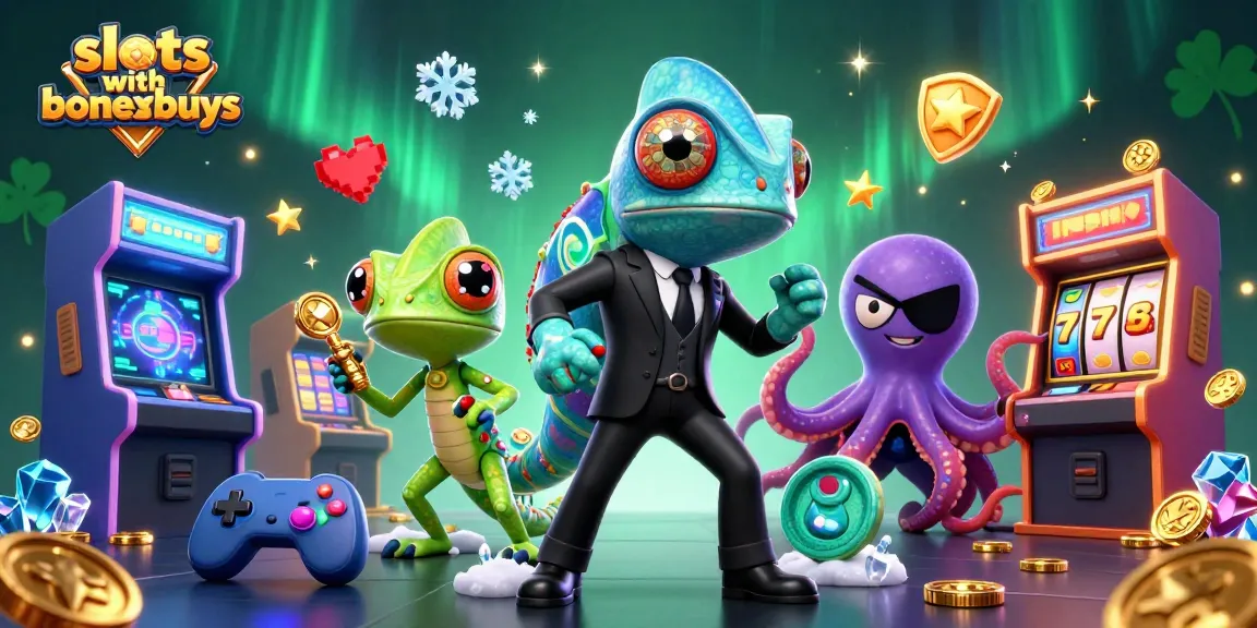 Experience thrilling slots with bonus buys featuring secret agent characters in a colorful casino setting.