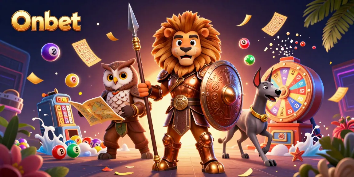 Experience thrilling gameplay with Onbet’s dynamic lottery scene featuring vibrant elements and enticing prizes.