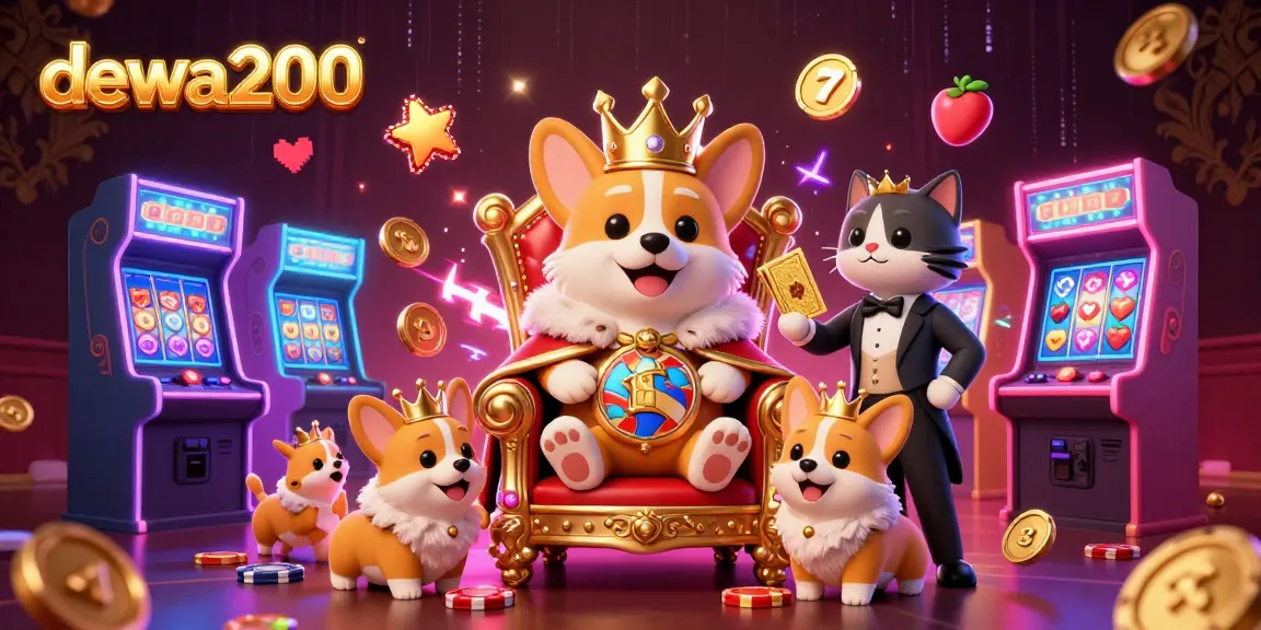 dewa200 menghadirkan corgi kerajaan bermahkota emas di slot hadiah berwarna-warni, meriah dan mengesankan.