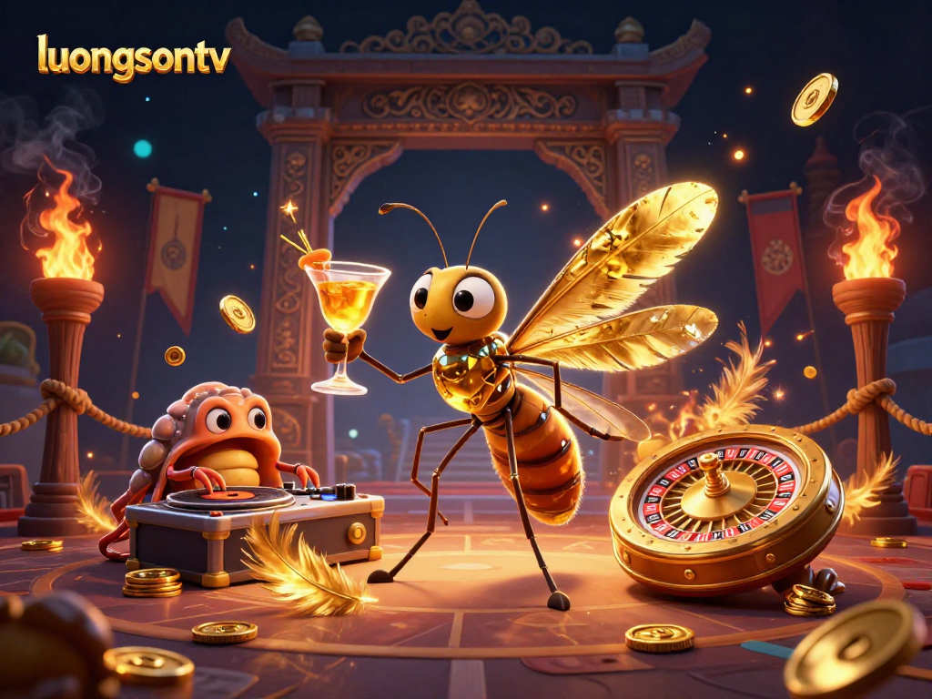 Experience thrilling moments at luongsontv with an exciting casino scene featuring vibrant characters and elements.
