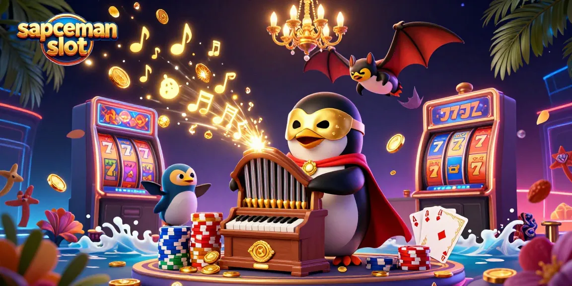 Shoot for cash wins with sapceman slot featuring a penguin playing a pipe organ that generates golden coins!