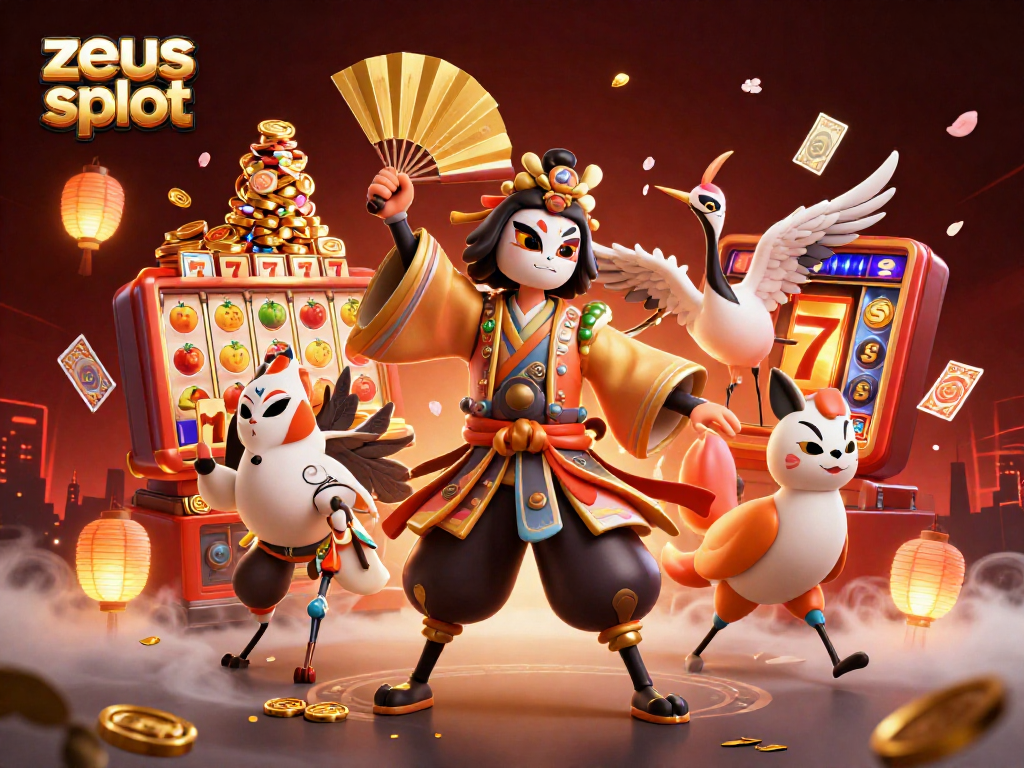Experience the excitement of zeus slot with dynamic illustrations of mythical characters and vibrant gaming elements.