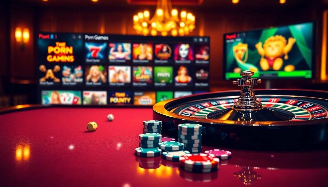 Play exciting porn games with engaging visuals in a luxurious digital casino atmosphere.