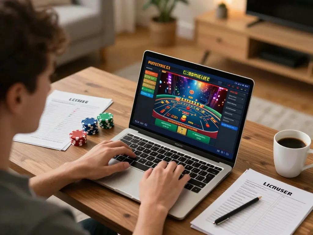 Engaging online gaming experience at LC88 with vibrant live dealer interface and strategy notes.