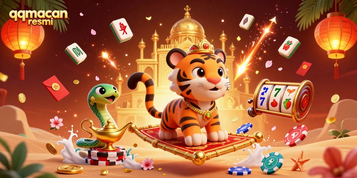Play exciting games at qqmacan resmi with immersive Arabian Nights-themed casino illustration.