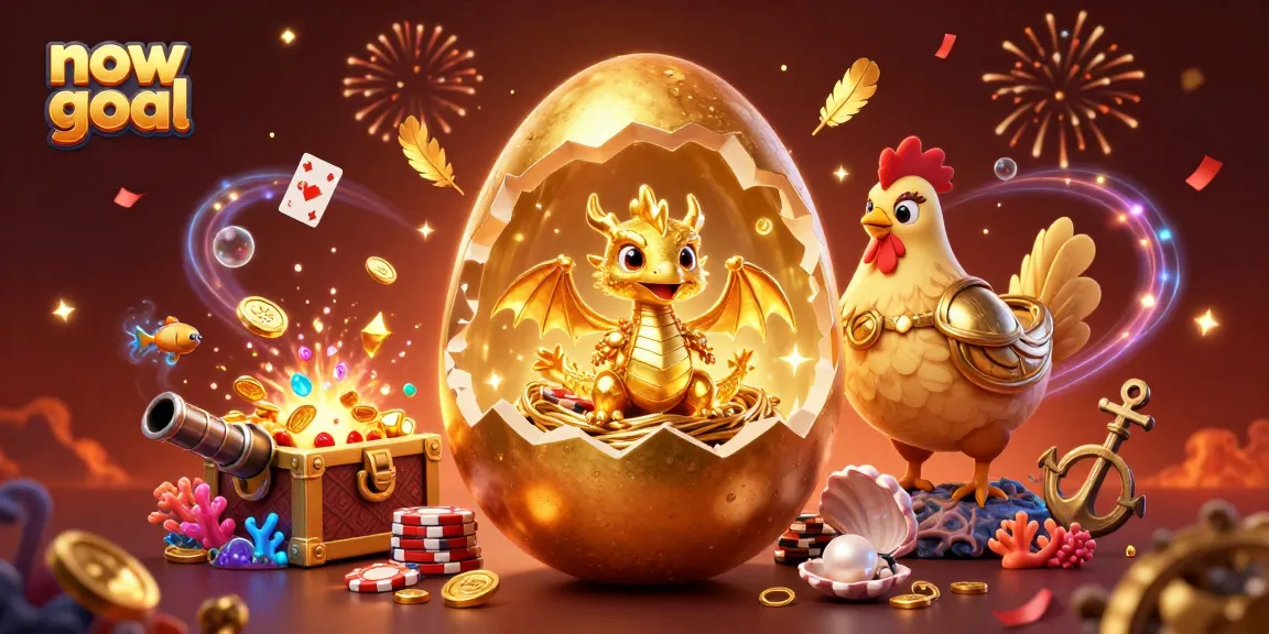 Bet on thrilling results with now goal, showcasing a dynamic scene of golden dragon and gambling elements.