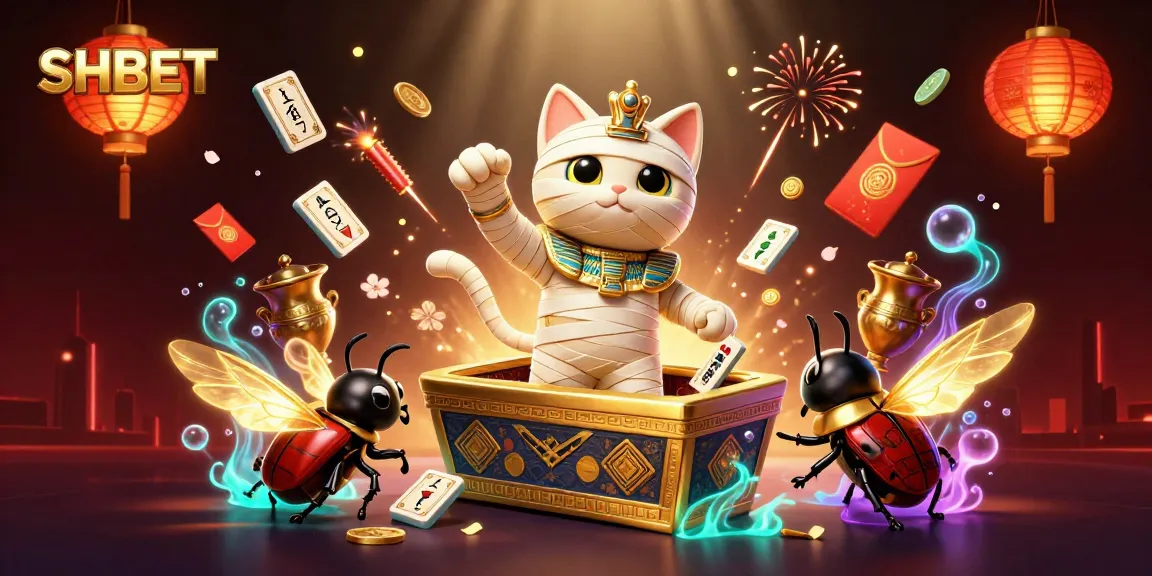 Experience SHBET thrills with vibrant casino elements in this vibrant illustration.