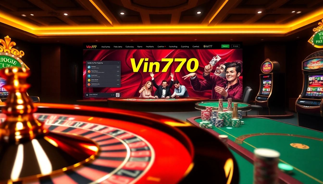 Experience the excitement of Vin777 with vibrant casino tables and thrilling poker action.