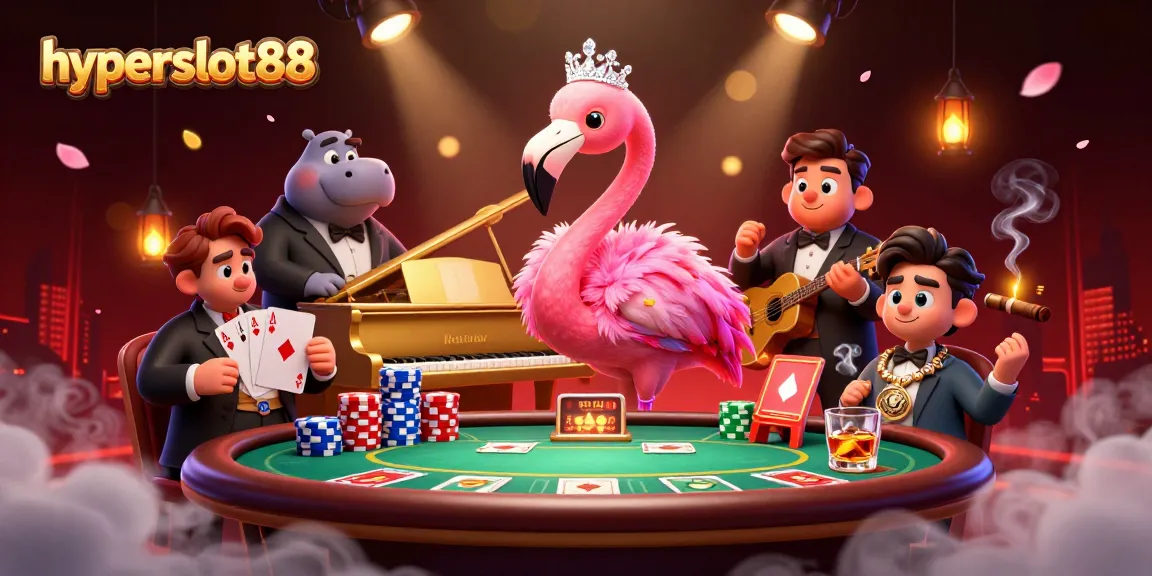 Experience the excitement of hyperslot88 with vibrant casino elements and engaging characters.
